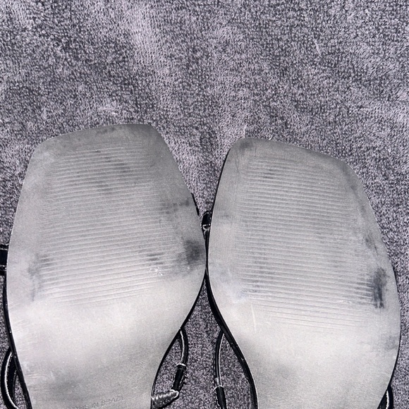 Steve Madden Shiny Black Strappy Heels - Picture 7 of 7